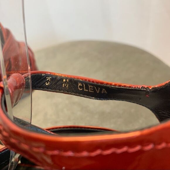 Donald J. Pliner Red Cleva Gladiator Patent Sandals Sz 8 - Picture 11 of 12